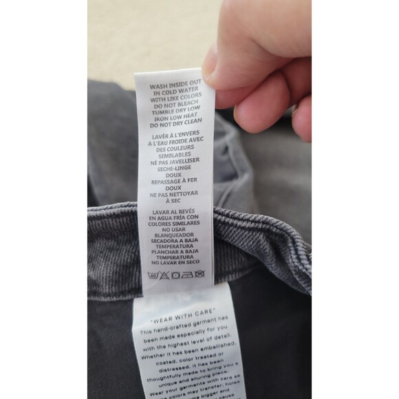 NWT Good American Good Classic Raw Hem Black Jeans GCRH625TFT BLACK170 Sz 8/29 - Picture 7 of 9